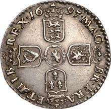 Sixpence 1697 C   "First laureated bust"