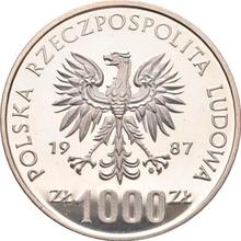 1000 Zlotych 1987 MW  ET "Olympia Calgary 1988" (Probe)