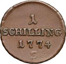 Shilling 1774 S   "For Galicia"