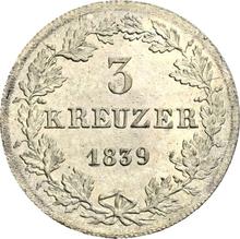 3 Kreuzer 1839   