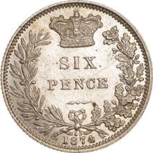 Sixpence 1874   
