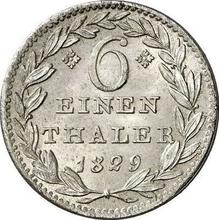 1/6 Thaler 1829   
