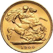 1/2 soberano 1900   TB "San Jorge"