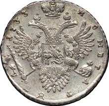 Rouble 1733    "The corsage is parallel to the circumference"