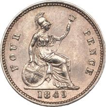 Fourpence (Groat) 1849   