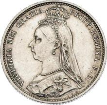 Sixpence 1887   JEB "Jubilee Head"