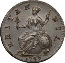 Halfpenny 1749    "Old Head"