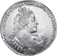 Rouble 1733    "The corsage is parallel to the circumference"