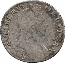Shilling 1696 y   "Third laureate bust"