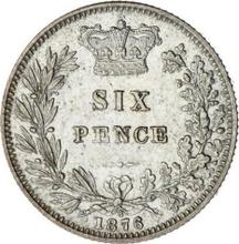 Sixpence 1876   
