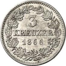 3 Kreuzer 1866   