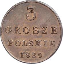 3 Grosze 1829  FH 