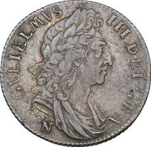 Shilling 1697 N   "Third laureate bust"