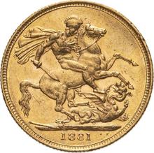 Sovereign 1881 M  WW "St. George"