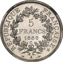 5 francos 1889 A   "Hércules"