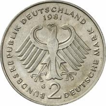 2 Mark 1981 G   "Theodor Heuss"