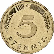 5 fenigów 1974 G  