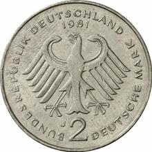 2 Mark 1981 J   "Theodor Heuss"