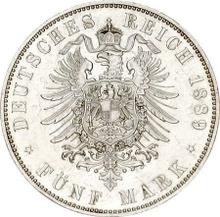 5 марок 1889 E   "Саксония"
