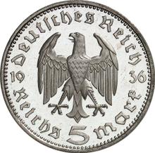 5 Reichsmark 1936 F   "Hindenburg"