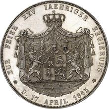 2 Thaler 1843 A   "25 years of the reign of Henry LXII"