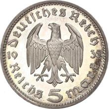 5 Reichsmark 1935 F   "Hindenburg"