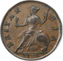 Halfpenny 1734    "Young Head"