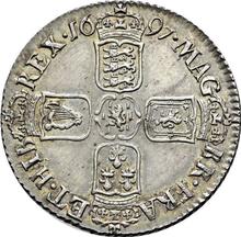 Shilling 1697 C   "Third laureate bust"