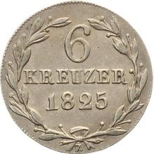 6 крейцеров 1825   