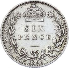 6 Pence 1888   JEB "Jubiläumsporträt"