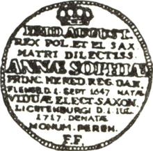 Ducat 1717  IGS  "On the death of Anna Sofia"