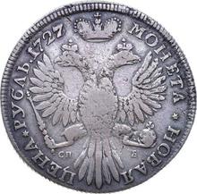 Rubel 1727 СПБ   "Porträt mit hoher Frisur"