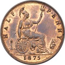 Halfpenny 1875   