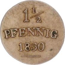 1 1/2 pfennig 1830   