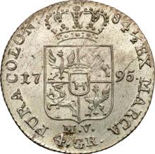 1 Zloty (4 Grosze) 1795 MV   "Kościuszko Uprising"