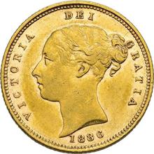 Half Sovereign 1886 M   "Coat of arms"
