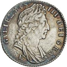 Shilling 1697 E   "Third laureate bust"