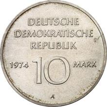 10 Mark 1974 A   "25 years of GDR"