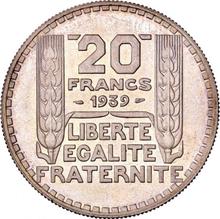 20 francos 1939   