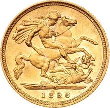 Half Sovereign 1896 M   "Veiled head"
