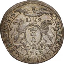 Ort (18 Groszy) 1759  CHS  "Danzig"