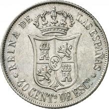 40 Céntimos de escudo 1865   