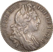 Sixpence 1696 E   "First laureated bust"