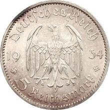 5 Reichsmark 1934 E   "Garrison Church (undated)"