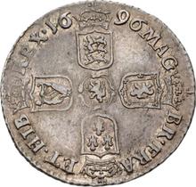 Sixpence 1696 B   "First laureated bust"