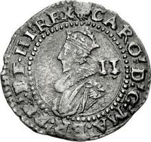 2 Pence (Halfgroat) no date (no-date-1642)    "Second draped bust"