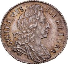 Sixpence 1697    "Third laureate bust"