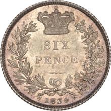 Sixpence 1834   