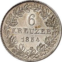 6 Kreuzer 1854   