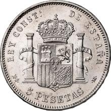 5 Pesetas 1884  MSM 